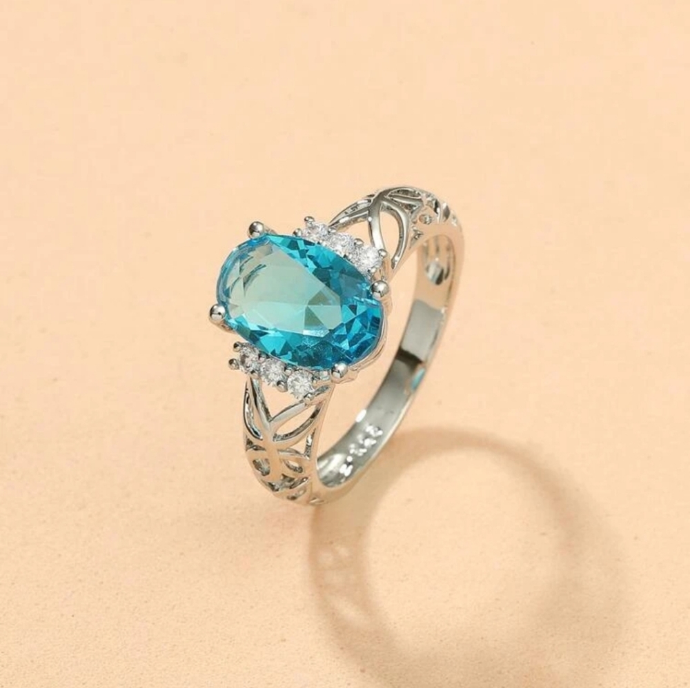 3/$25 Baby blue zircon ring